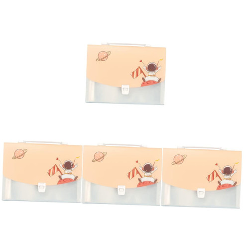 4pcs Multi-Level Folder Document Folder folders for School Business Folder File Folder Organizer Accordian File Organizer School folders a4 Envelope Multi-Layer Office Plastic