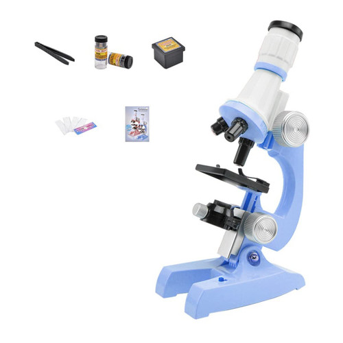 JUIYU Microscope Accessories Kit Microscope 1200X Lab LED Biological Microscope Microscope Slides (Color : Blue)