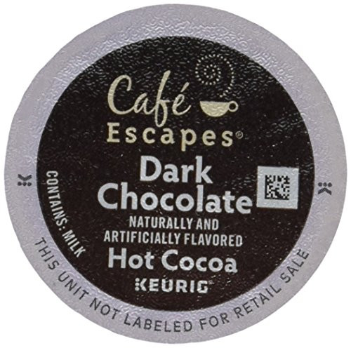 Caf?scapes Hot Cocoa, Dark Chocolate, K-Cup Portion Pack for Keurig Brewers, 24-Count
