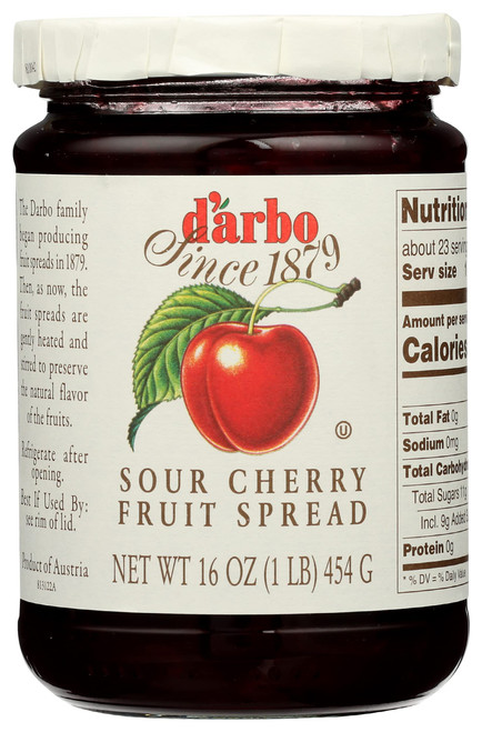 D'arbo Marasque Sour Cherry Fruit Spread 16 oz (Pack of 6)