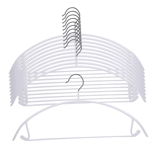 OFFSCH 10Pcs White Child Household Iron Kids Clothes Hanger Hangers for Kids Multipurpose Shirt Pants Rack aldult Dipping Heavy Duty Hangers Metal Clothes Drying Rack Drying Rack