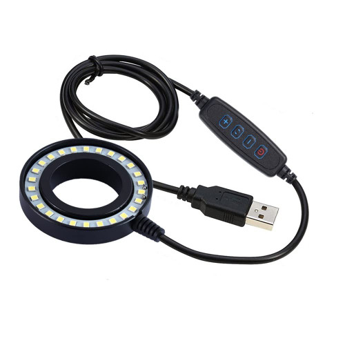 Microscope Accessories kit Slide Preparation camer 3 Colors 26 LED Adjustable Ring Light Illuminator Lamp for Stereo Zoom Microscope Ultrathin Zoom Adjust Power Microscope Accessories (Color : 42BT)