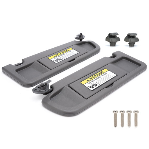 Sun Visors, Left & Right (Driver Side and Passenger Side), Replacement for 2006-2011 Honda Civic Replaces 83280-SNA-A01ZA, 83230-SNA-A01ZA (Atlas Gray)