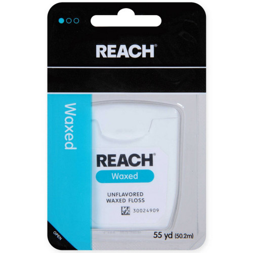 REACH Unflavored Waxed Dental Floss, 55 yds (Pack of 6) REACH Unflavored Waxed Dental Floss, 55 yds (Pack of 6)