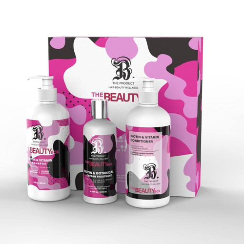 The Beauty Box Biotin Infused Shampoo and Conditioner Set 17fl oz each + Treatment Set (The Beauty Box Biotin Infused Shampoo and Conditioner Set 17fl oz each + Leave-in Treatment 8.2fl oz)