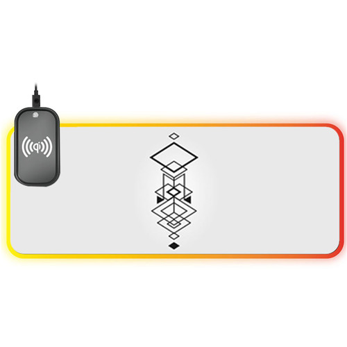 llsxi Abstract Art Non-Slip Gaming Mouse Pad with Durable Stitched Edges,11.81"x23.62"Wireless Charging Gaming Mouse Pad,Keyboard Pad Large Gaming Desk Pad Computer Mouse Mat