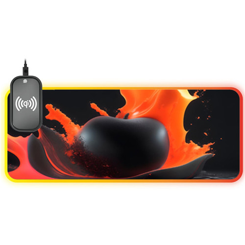 llsxi Creative Non-Slip Game Mouse Pad,11.81"x23.62"Large Desk Pad Wireless Charging Gaming Mouse Pad,Computer Desk Mat Keyboard Mat Office Desktop Mousepad Home