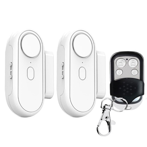 Adjustable Volume Battery Operated Wireless Door and Window Alarms with Remote for Home Security Loud,Door Chimes for Kids Safety,Window Open Alarm Sensor with Delay