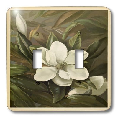 3dRose LLC lsp_18938_2 Magnolia Grand Flora Double Toggle Switch