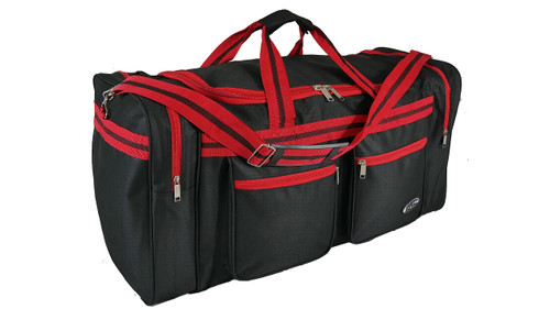 30 Inch Large "E-Z Roll " Travel Duffel Bag/Tote Bag/Sports Bag/Outdoor Camping Bag/Gym Bag in 3 Colors (Black/Red)
