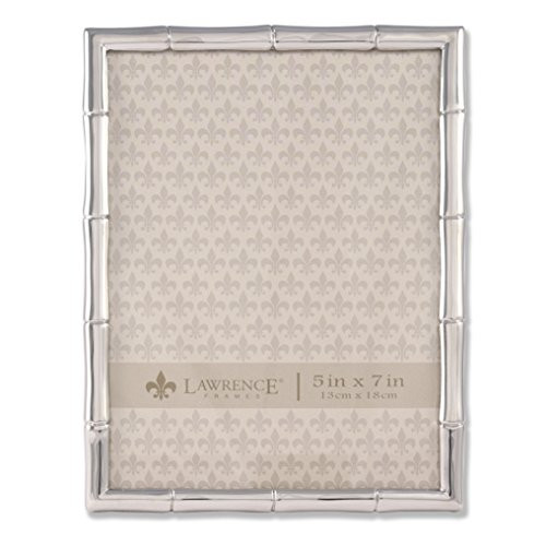 Lawrence Frames 710157 Silver Metal Bamboo Picture Frame, 5 by 7-Inch