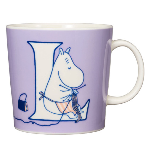 ARABIA Moomin 1066896 Mug, Alphabet Collection, L, Moomin Tableware