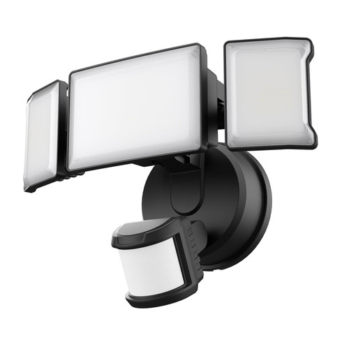 Atfoyer 75W Motion Sensor Outdoor Lights Security Lights,3 Head Motion Detection Outdoor Lights 6500K IP65 Waterproof,7500LM Flood Lights Dusk to Dawn Motion Sensor Lights for Yard Garage Porch