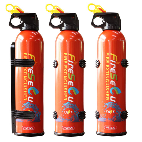Fire Extinguisher 3 Count Kitchen Car Fire Extinguisher for Home with Mounting Bracket Fire Extinguishers for House Non-Toxic Water-Based Fire Extinguishers Portable A B C K Fire Extinguisher