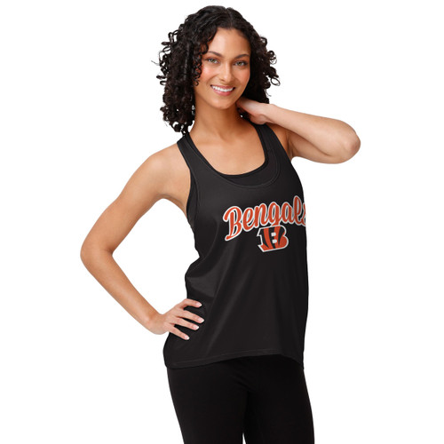 FOCO Cincinnati Bengals NFL Womens Wordmark Team Stripe Sleeveless Top - X-Large FOCO Cincinnati Bengals NFL Womens Wordmark Team Stripe Sleeveless Top - X-Large