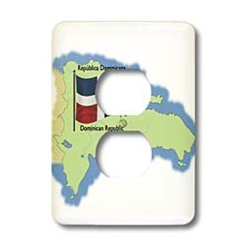 3dRose LSP_46646_6 Map and Flag Dominican Republic in Both English and Spanish Outlet Cover 3dRose LSP_46646_6 Map and Flag Dominican Republic in Both English and Spanish Outlet Cover