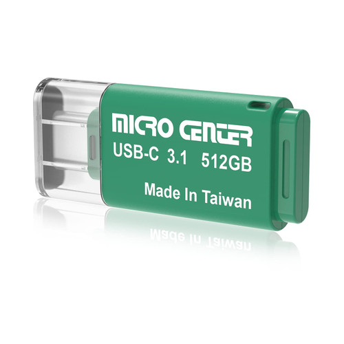 Micro Center SuperSpeed 512GB Type-C USB 3.0/USB 3.1 Gen 1 Mini Flash Drive Memory Stick Thumb Drive(512GB, Single Pack)
