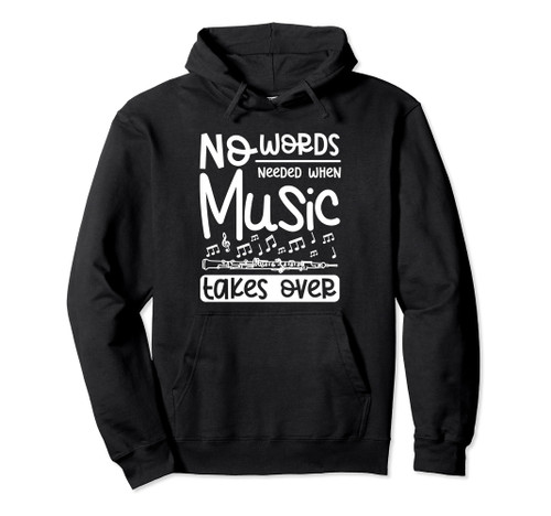 No words needed when music takes over oboist Pullover Hoodie