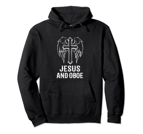 Oboists / Jesus and Oboe / Catholic Christian Oboe Design Pullover Hoodie