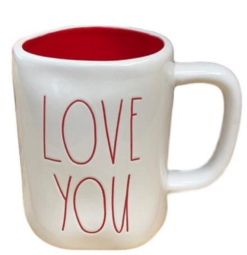 Rae Dunn By Magenta"Love You" Red Inside Coffee Mug