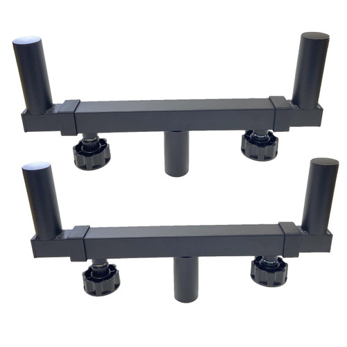 Speaker Stand Mount, Dual Speaker Pole Mount Brackets for Pa Speaker Dj Speaker On Stage Speaker,Adjustable Width(15.7" - 22.8")