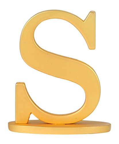Thirstystone Old Hollywood Monogram Letter J Wine Stopper, Matte Gold Finish