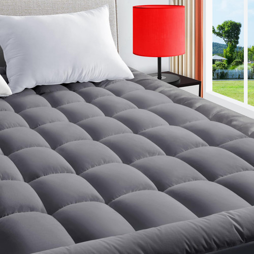 TEXARTIST Full Mattress Pad Cover Cooling Mattress Topper Pillow Top Mattress Cover Quilted Fitted Mattress Protector with 8-21 Inch Deep Pocket(Full, Grey) TEXARTIST Full Mattress Pad Cover Cooling Mattress Topper Pillow Top Mattress Cover Quilted Fitted Mattress Protector with 8-21 Inch Deep Pocket(Full, Grey)