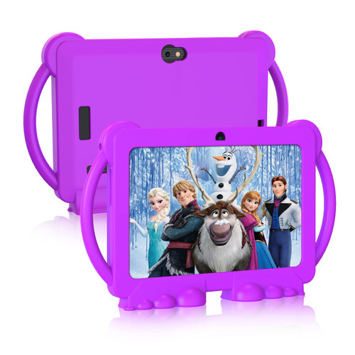 YOBANSE Kids Tablet, 7 inch Tablet for Kids 3GB RAM 32GB ROM Android 11.0 Toddler Tablet with Bluetooth, WiFi, GMS, Parental Control, Dual Camera, Shockproof Case, Educational, Games(Purple)