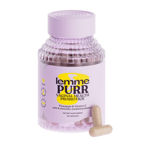 Lemme Purr Vaginal Probiotics for Women - Promotes pH Balance, Healthy Vaginal Odor & Urinary Tract Health w/Lactobacillus Blend, Clinically Tested Strains, Pineapple & Vitamin C - 60 Veggie Capsules Lemme Purr Vaginal Probiotics for Women - Promotes pH Balance, Healthy Vaginal Odor & Urinary Tract Health w/Lactobacillus Blend, Clinically Tested Strains, Pineapple & Vitamin C - 60 Veggie Capsules