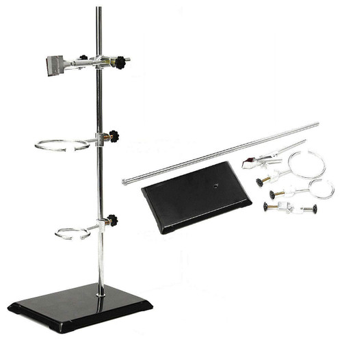 VPABES 50CM Laboratory Iron Support Stand Flask Condenser Clamp Clip Lab Metalware Set