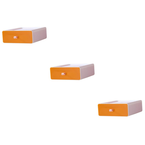 ABOOFAN 3 Pcs Storage Box Locker Plastic Drawers Storage Drawers Storage Bins Office Storage Case Sundries Container Toys Container Sundries Drawer Office Supplies Plastic Detachable