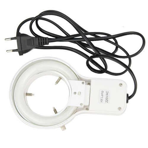 Microscope Accessories Kit Microscope Fluorescent Ring Lamp White Color Soft Lighting 64mm Inner Diameter Stereo Microscope Top Light 110V 220V Optional Microscope Slides (Color : 220V)