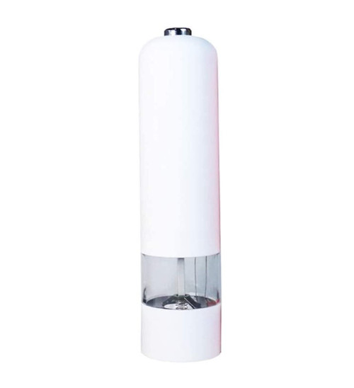 TiStm Pepper Mill Pepper Grinder Salt Mill Electric Salt and Pepper Grinder Set?Automatic, Battery Operated ABS Spice Mills Salt and Pepper Grinder Bottle (Color : White, Size : 22.5 * 5.2cm)