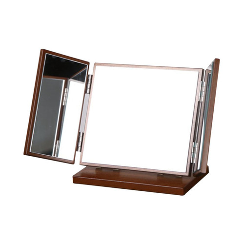 balacoo 1pc Collapsible Vanity Mirror Wall Mirror for Bedroom Folding Cosmetics Mirror Dresser Mirror Bathroom Mirrors Tri Fold Mirror Trifold Mirror Ashtray Makeup Tools Desk Glass Woman