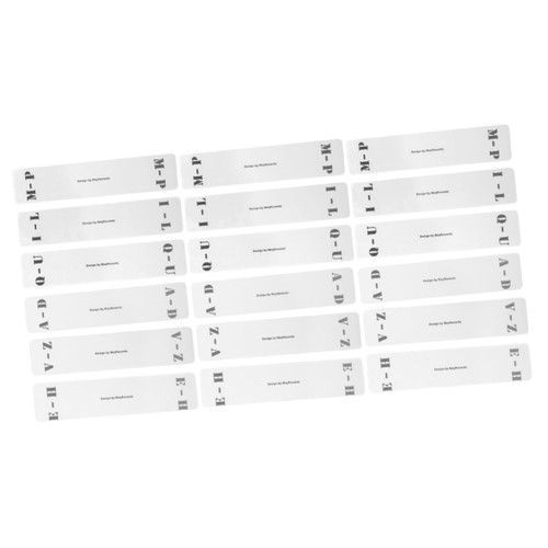 STOBOK 18 Pcs Record Sorting Card Alphabetical Record Divider Dividers Classification Vinyl Divider Cards Vinyl Record Label Horizontal Vinyl Cards Tabs Disc Splitter Letter White Acrylic