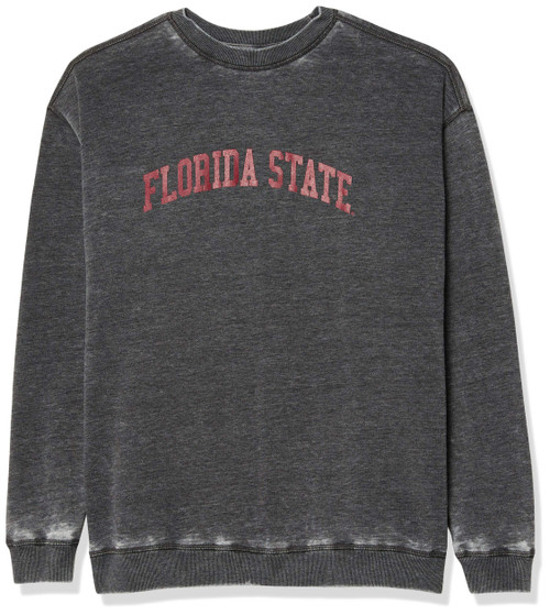 Chicka-d Florida State Seminoles Women's Campus Crewneck Sweatshirt Charcoal, Large