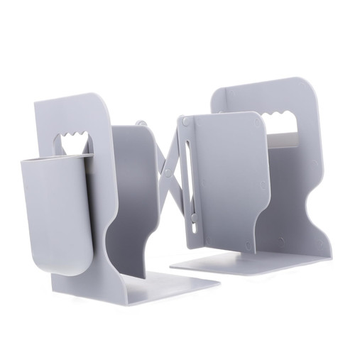 MAGICLULU 2 Sets Book Stand Office Bookends Display Book Adjustable Book Rack Expandable Book Storage Stand Adjustable Bookcase Book Racks Stands Home Book Family Book Plastic Staff Desk