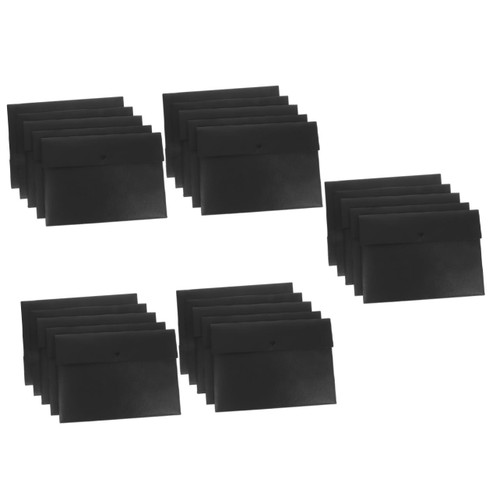 Operitacx 25 Pcs A4 File Bag Office Supplies Business Folder Portfolio Folder Document Sleeves File Pouch Documents Envelopes Clear Briefcase Bag Snap File Folder Portable Abs Rack Bag
