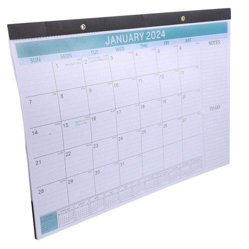 VILLCASE 3pcs 2023 Wall Calendar Desk Calendar 2023-2024 Monthly Calendar 2023-2024 De Adviento Maquillaje Calender Yearly Calendar Office 120g Double-adhesive Paper Schedules