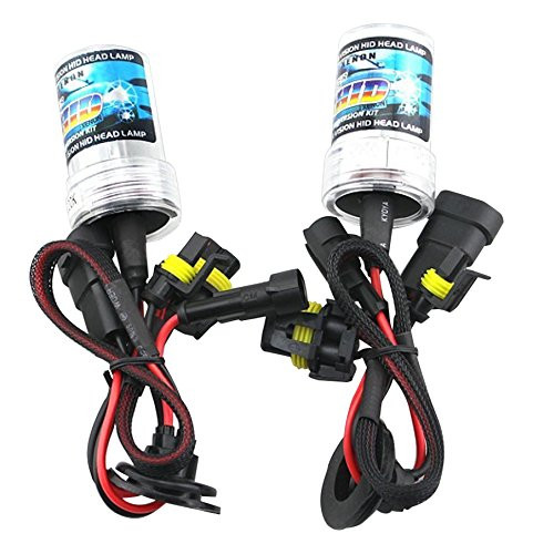 Zone Tech H11-5K Xenon Replacement Headlight Bulb, Set of 2 (HID H11 5000K)