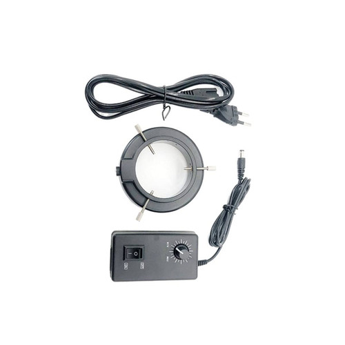 Handheld Digital Microscope Accessories Adjustable Black 56 LED Ring Illuminator Light, for Industry Stereo Microscope Microscope Accessories