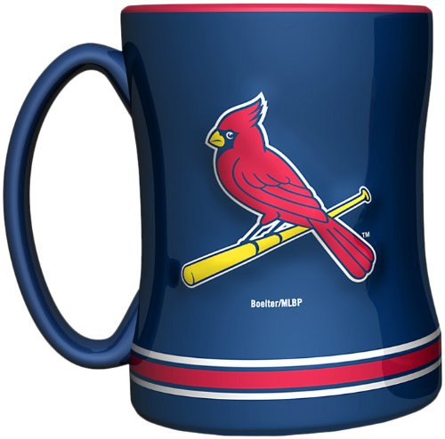 MLB St. Louis Cardinals 14-Ounce Sculpted Relief Mug