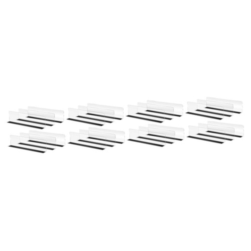 Unomor 24 Pcs Shelf Divider Drawer Divider Wood Shelves Clear Shelves Closet Shelf Separators Adjustable Closet Organizer Transparent Closet Divider Supermarket Shelf Organizer Groceries