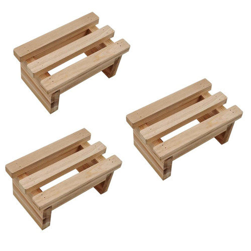 Homoyoyo 3pcs Wooden Low Stool Portable Toddler Bed Bathroom Stool Wooden Stool Wood Footstool Wood Stool Small Stool Plant Stand Stool Kid Stool Wooden Benches Wood Bench Child Step Aldult