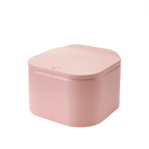 BONAD Kitchen Garbage Can Mini Desktop Trash Can Plastic Countertop Garbage Bin with Lid Push Garbage Cans for Office Kitchen Desk Table Bedroom Living Room Dressing Wastebasket (Color : Gray)