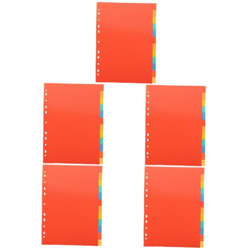 Operitacx 15 Sets A4 Index Divider A4 Paper Dividers Notepad Dividers Colored Indexing Cards Category Page Dividers Pocket Dividers Insertable Dividers Binder Loose Leaf PVC Adhesive A5