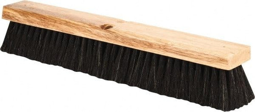 PRO-SOURCE 18" Horsehair Push Broom 3" Bristle Length, Wood Block, Handle Sold Separately