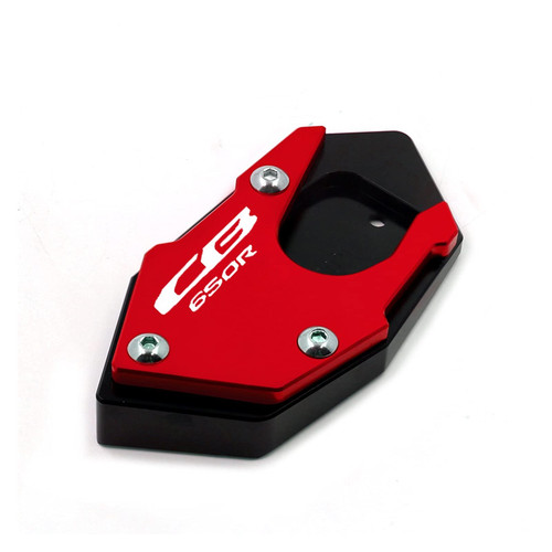 Powersports Kickstand Extender Foot Motorcycle Kickstand Foot Side Stand Enlarger Support Pad Plate Extension for HON-DA CBR650R CBR650 R CB650R CB650 R 2019 2020 Motorcycle Kickstand Enlarger Pad (C