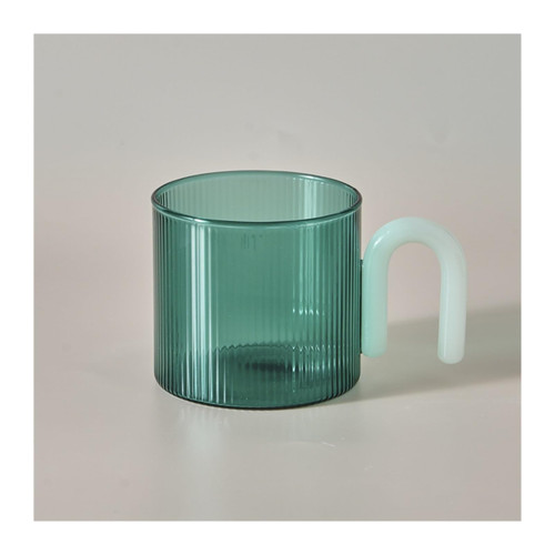 MOOWI Mug Colorful Glass Mugs For Coffee Mug Milk Tea Cup Office Cups Creative Drinkware Birthday Cute Cup Heat Resistant Glass Coffee Mug (Color : 2)