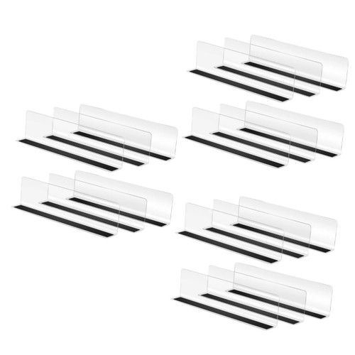 Cabilock 18 pcs Shelf Divider Magnetic Book Shelf Wooden Shelf separators Drawer dividers Commodity Divider Wood Closets Shelf Separator Commodity Shelf Separator Organizer The pet Wardrobe